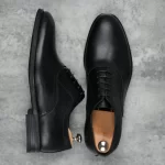 کفش چرمی مشکی T2 مردانه