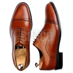 کفش چرمی مردانه K2 رنگ قهوه ای روشن