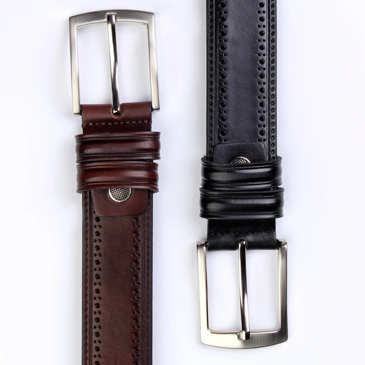 Round-Pattern-Belt1 کمربند چرمی مردانه دور طرح در دو رنگ