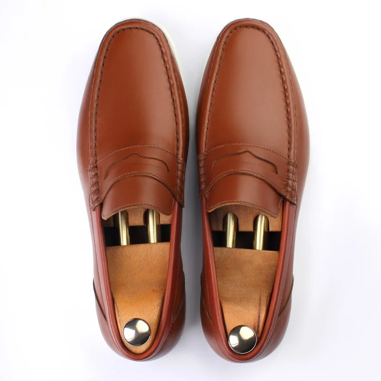 kaaj-model1 کفش چرمی مردانه کاج رنگ عسلی جفت
