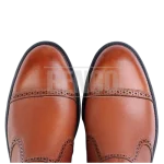 پنجه بوت چرمی مردانه ادوارد قهوه ای روشن