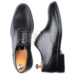 کفش چرمی مردانه ژاک جفت پا مشکی رنگ