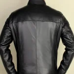 کاپشن چرمی مردانه مدل ژان مشکی - تصویر 2