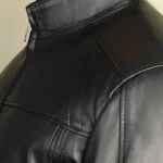 کاپشن چرمی مردانه مدل ژان مشکی - تصویر 4