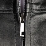 کاپشن چرمی مردانه مدل ژان مشکی - تصویر 6