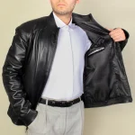 کاپشن چرمی مردانه مدل ژولیت مشکی - تصویر 6