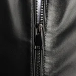 کاپشن چرمی مردانه مدل ژولیت مشکی - تصویر 7