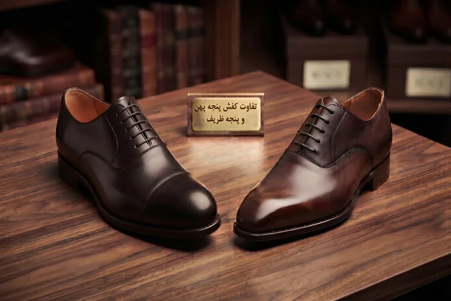 تفاوت کفش چرمی پنجه ظریف و پنجه پهن